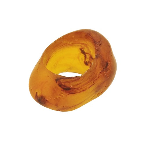 Stofring 33x25mm plastik ringperle, ikke-rund 17mm rav-marmoreret mat mat