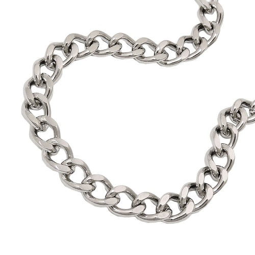 Armbånd 5,4 mm flad kantkæde rustfrit stål 21 cm