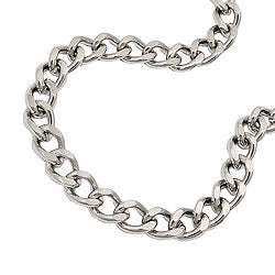 Armbånd 5,4 mm flad kantkæde rustfrit stål 21 cm