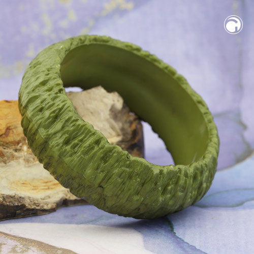 Armbånd 87x28mm Bark olivengrøn