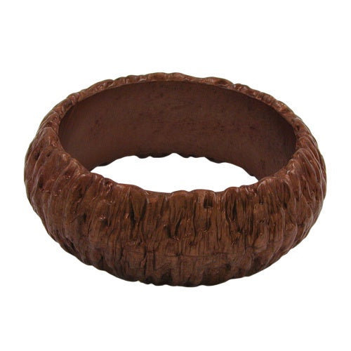 Armbånd 87x28mm plastikstruktur bark mørkebrun