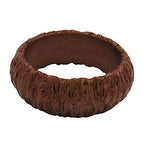 Armbånd 87x28mm plastikstruktur bark mørkebrun