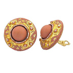 Clip Earring 32mm laks guld-aftørret plastik Bouton