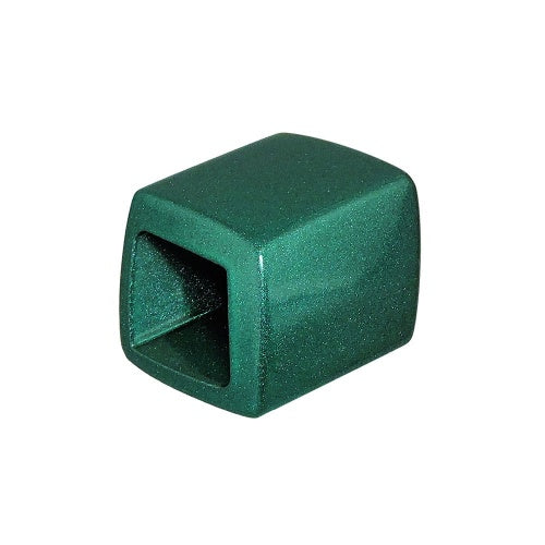 Stofring 45x36x18mm sekskantet grøn metallisk blank plastik