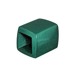 Stofring 45x36x18mm sekskantet grøn metallisk blank plastik