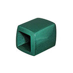 Stofring 45x36x18mm sekskantet grøn metallisk blank plastik