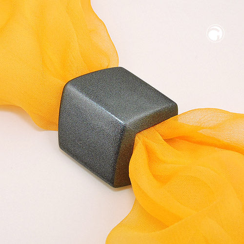 Stofring 45x36x18mm sekskantet grå-antracit-metallisk blank plastik