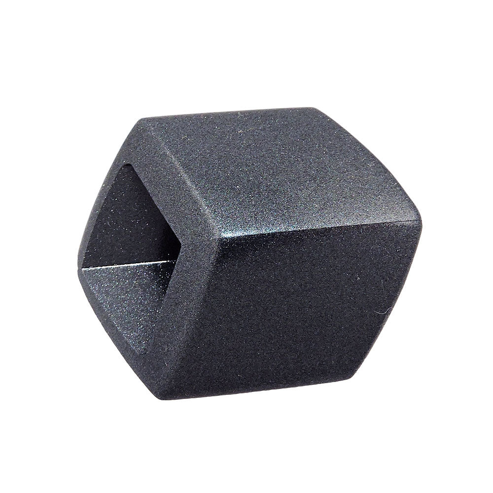 Stofring 45x36x18mm sekskantet grå-antracit-metallisk blank plastik