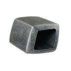 Stofring 45x36x18mm sekskantet gammel sølvmetalfarvet plastik