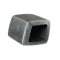 Stofring 45x36x18mm sekskantet gammel sølvmetalfarvet plastik