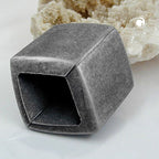Stofring 45x36x18mm sekskantet gammel sølvmetalfarvet plastik