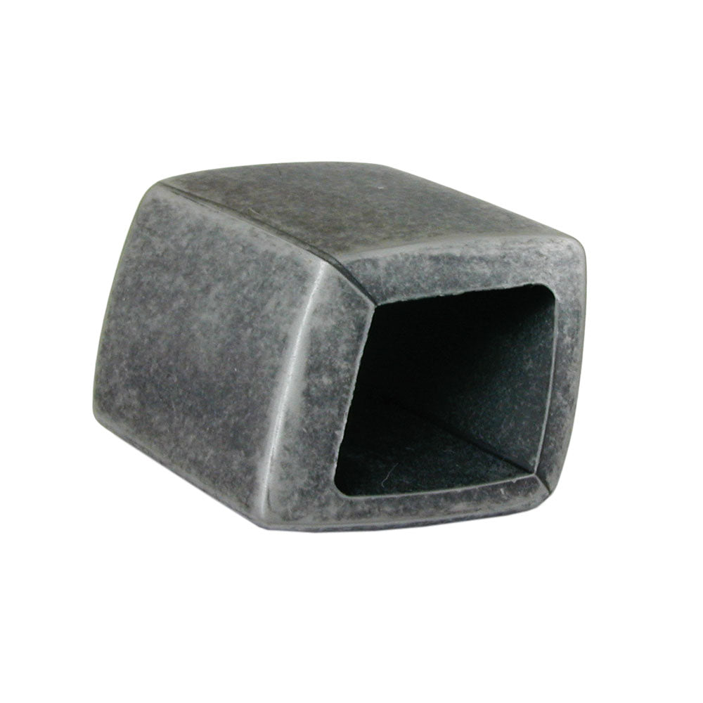 Stofring 45x36x18mm sekskantet gammel sølvmetalfarvet plastik