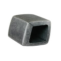 Stofring 45x36x18mm sekskantet gammel sølvmetalfarvet plastik