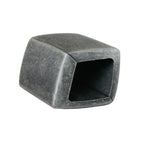 Stofring 45x36x18mm sekskantet gammel sølvmetalfarvet plastik