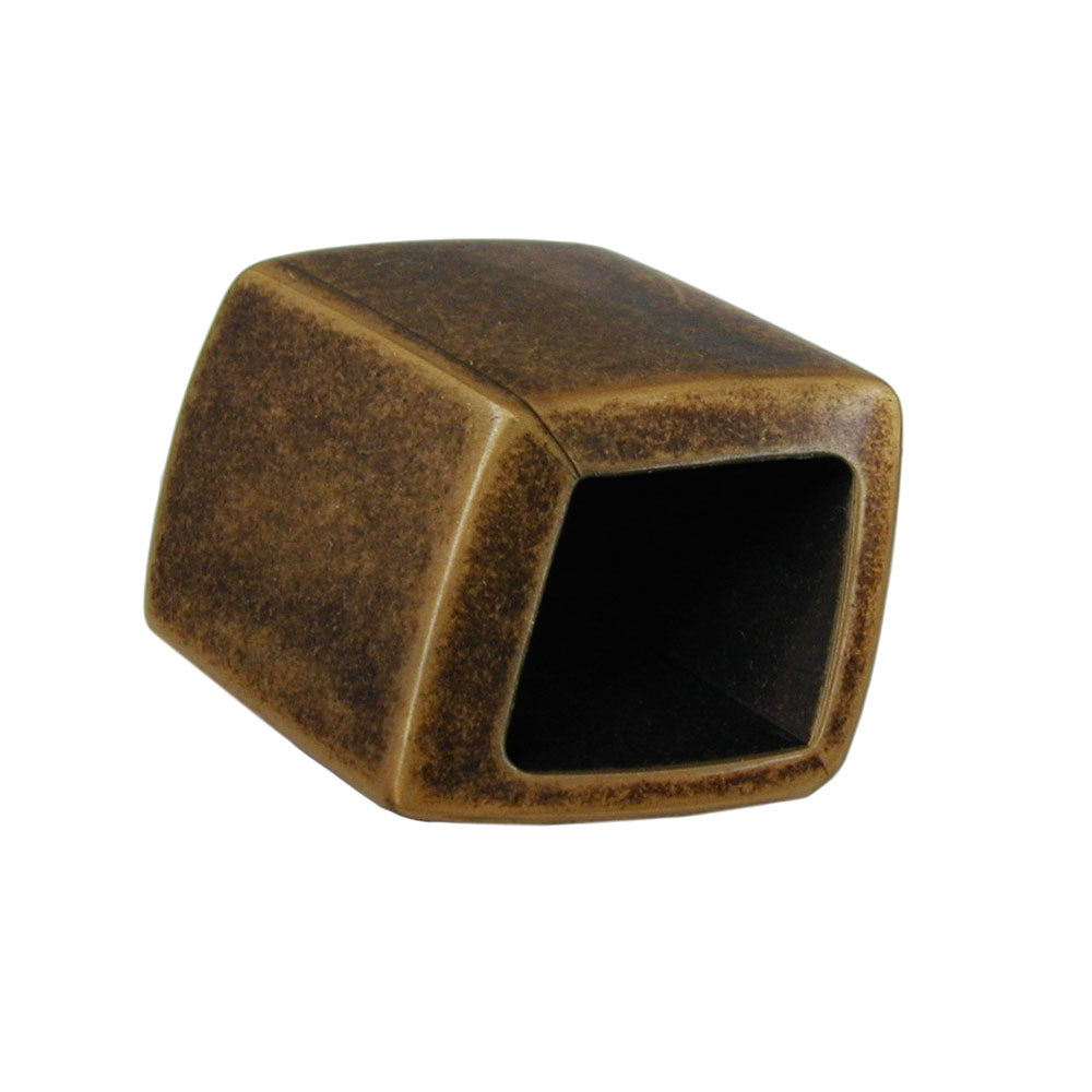 Stofring 45x36x18mm sekskantet gammel messingmetalfarvet plastik