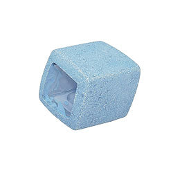 Stofring 45x36x18mm sekskantede jeans - blå keramisk mat plastik