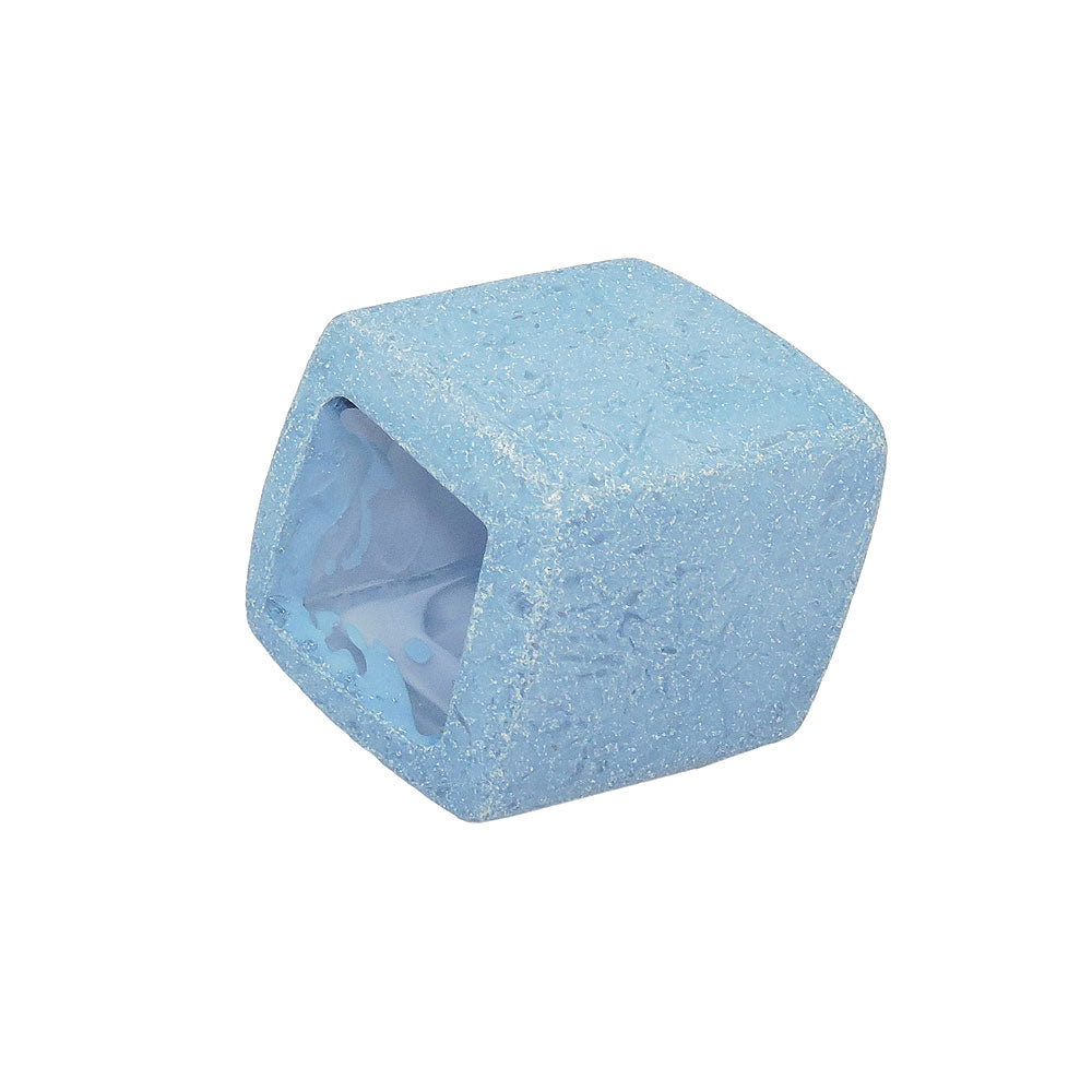Stofring 45x36x18mm sekskantede jeans - blå keramisk mat plastik
