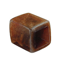 Stofring 45x36x18mm sekskantet brun-grå plettet blank plastik