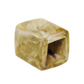 Stofring 45x36x18 mm sekskantet grøn-hvid-marmoreret skinnende plastik