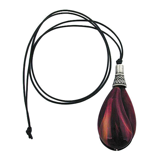 Halskæde 85x36mm Drop, violet-marmoreret blank 100 cm
