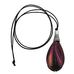 Halskæde 85x36mm Drop, violet-marmoreret blank 100 cm