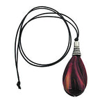 Halskæde 85x36mm Drop, violet-marmoreret blank 100 cm