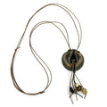 Kæde 52mm vedhæng Amulet Plastik Antik Messingsnor Brun 100cm