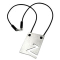 Kæde 44x31mm Pendant Rustfrit stål Bogstav Z Massiv Gummi Sort 42cm