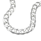 Armbånd 6,7 mm kantkæde flad sølv 925