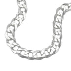 Armbånd 6,7 mm kantkæde flad sølv 925