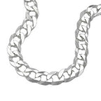 Armbånd 6,7 mm kantkæde flad sølv 925