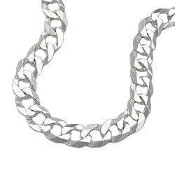 Armbånd 6,7 mm kantkæde flad sølv 925