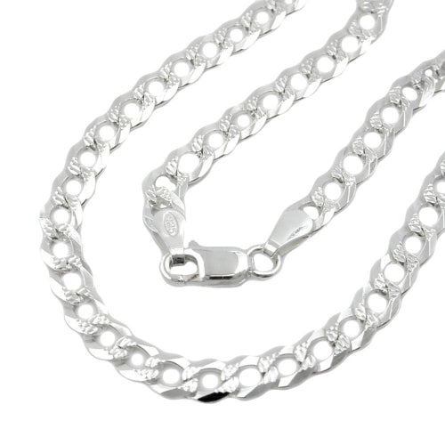 Armbånd 4,6 mm kantkæde flad med mønster sølv 925