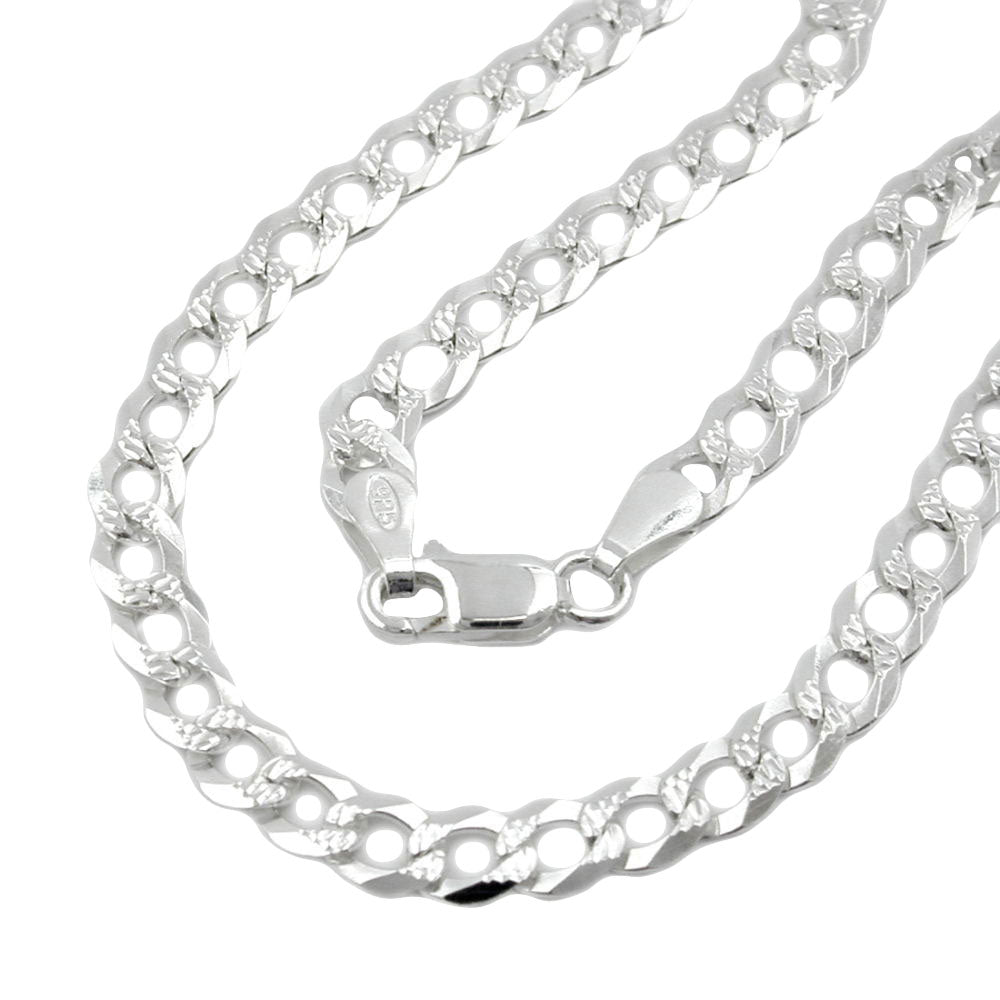 Armbånd 4,6 mm kantkæde flad med mønster sølv 925