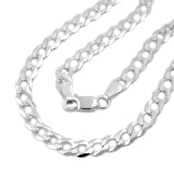 Armbånd 4,6 mm kantkæde flad med mønster sølv 925