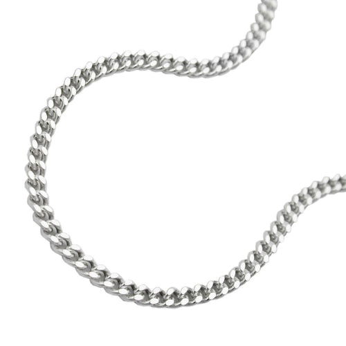 Kæde 1,7 mm flad kantkæde 2x diamantbelagt sølv 925