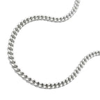 Kæde 1,7 mm flad kantkæde 2x diamantbelagt sølv 925