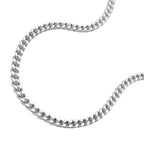 Kæde 1,7 mm flad kantkæde 2x diamantbelagt sølv 925