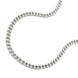 Kæde 1,7 mm flad kantkæde 2x diamantbelagt sølv 925