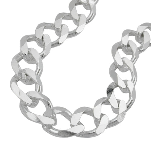 Armbånd 1,1x3 mm bredt kantkæde sølv 925
