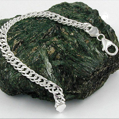 Armbånd 6mm Twin Curb Chain Sølv 925