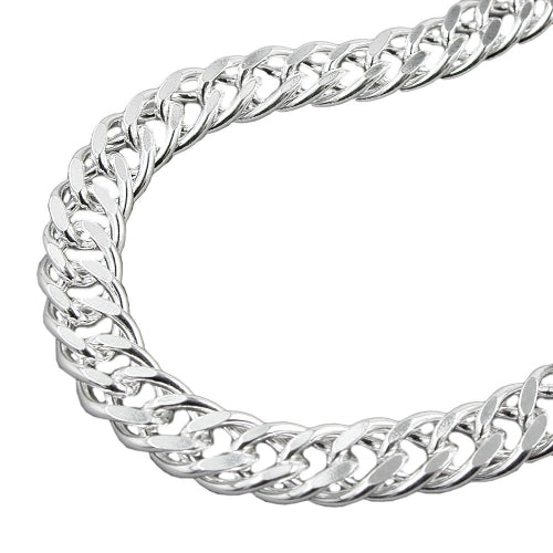 Armbånd 6mm Twin Curb Chain Sølv 925