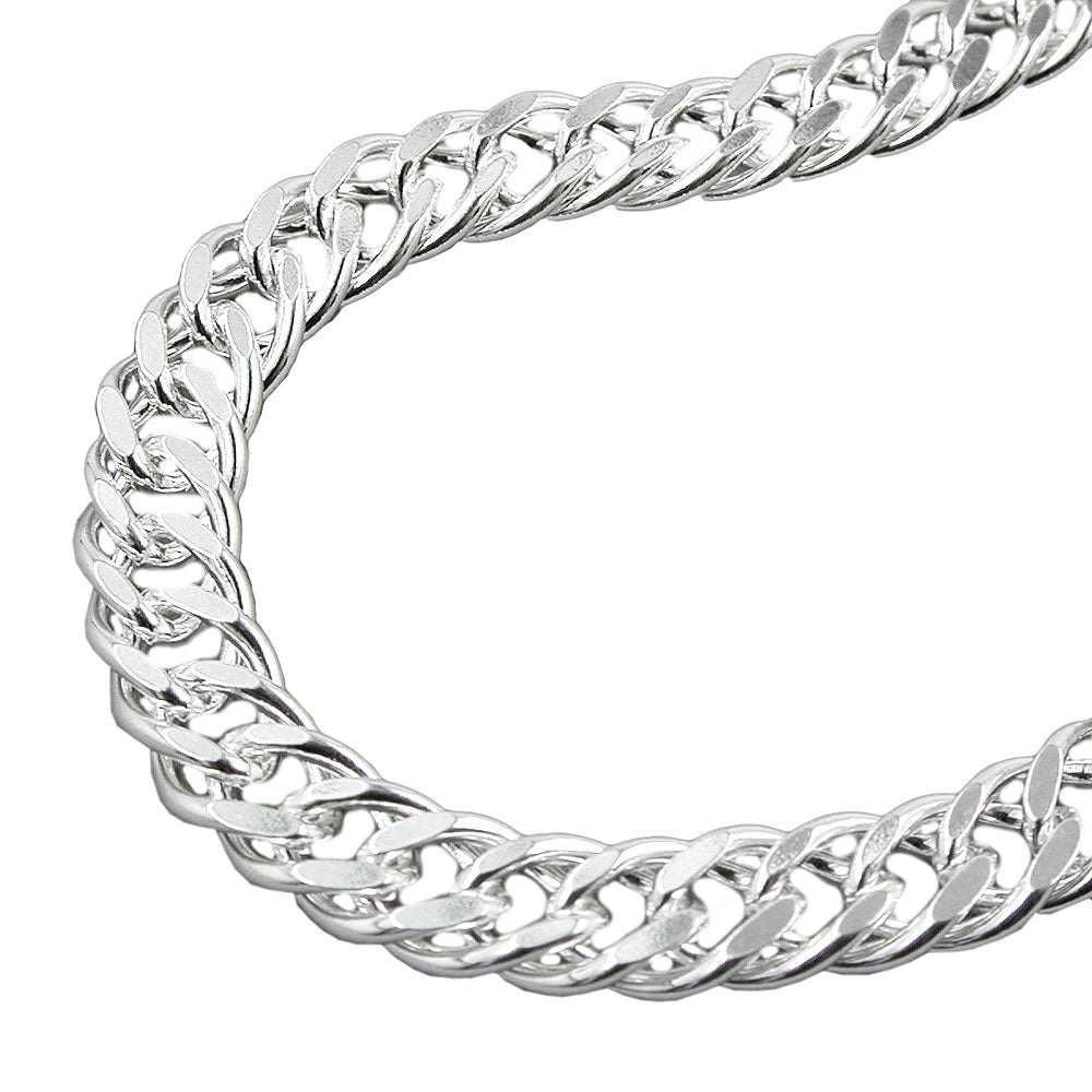 Armbånd 6mm Twin Curb Chain Sølv 925