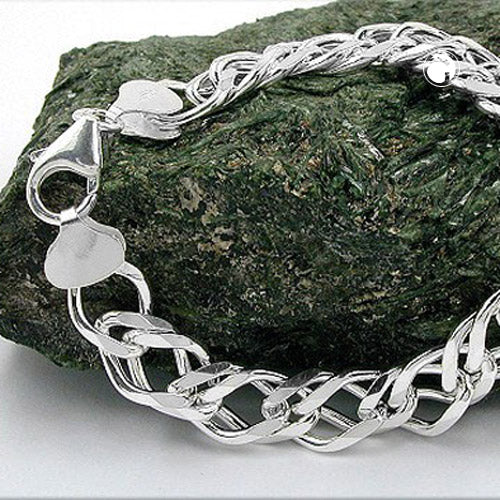 Armbånd 1,1x3,5 mm Twin Armor Silver 925
