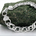 Armbånd 1,1x3,5 mm Twin Armor Silver 925