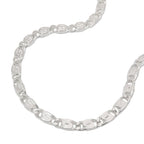 Armbånd 3,2 mm S-Curb Kæde Flad Diamant Sølv 925