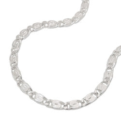 Armbånd 3,2 mm S-Curb Kæde Flad Diamant Sølv 925