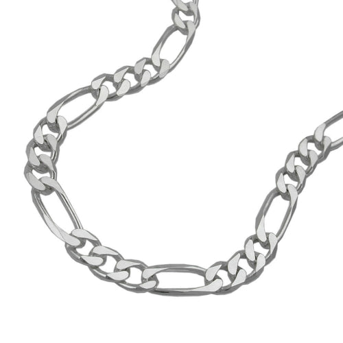 Armbånd 4,8 mm Figaro-kæde flad sølv 925