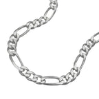 Armbånd 4,8 mm Figaro-kæde flad sølv 925