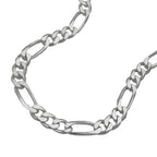 Armbånd 4,8 mm Figaro-kæde flad sølv 925